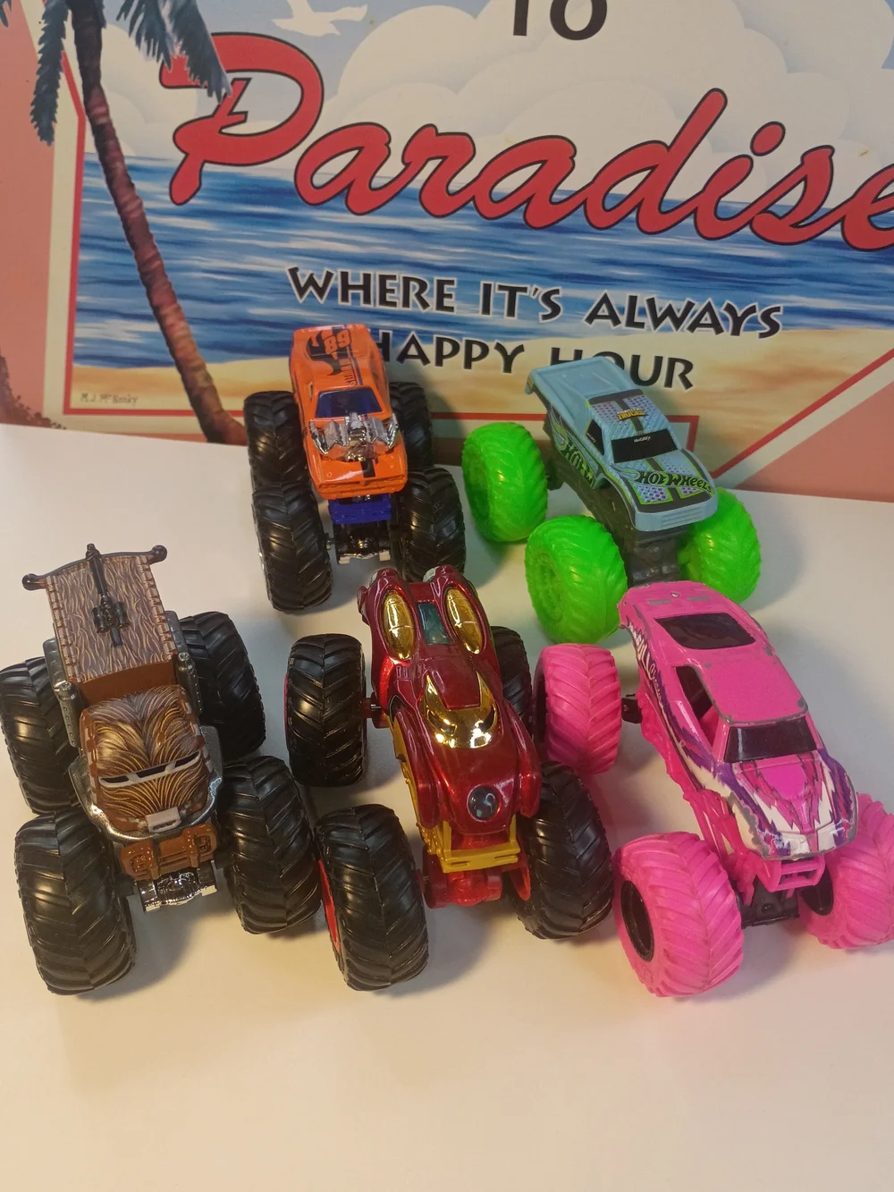 Lot Of 5 Hot Wheels Monster Jam Trucks 1/64 Scale Loose